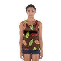 Autumn Leaves Pattern Sport Tank Top  by Mariart