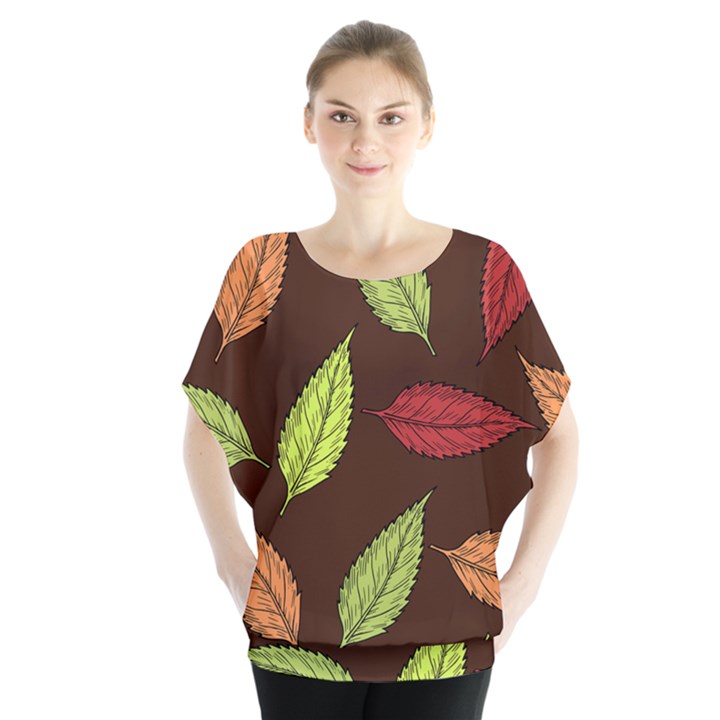 Autumn Leaves Pattern Blouse