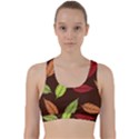 Autumn Leaves Pattern Back Weave Sports Bra View1