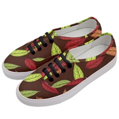 Autumn Leaves Pattern Women s Classic Low Top Sneakers