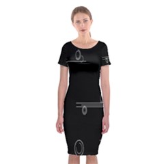 Feedback Loops Motion Graphics Piece Classic Short Sleeve Midi Dress