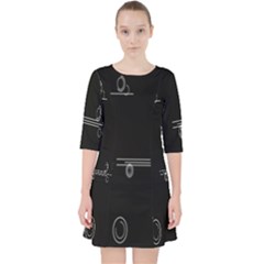 Feedback Loops Motion Graphics Piece Pocket Dress by Mariart