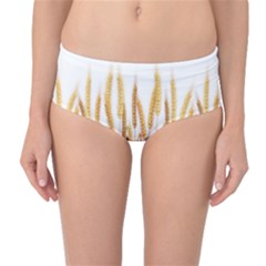 Wheat Plants Mid-waist Bikini Bottoms