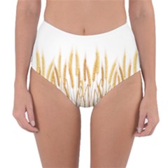 Wheat Plants Reversible High-waist Bikini Bottoms