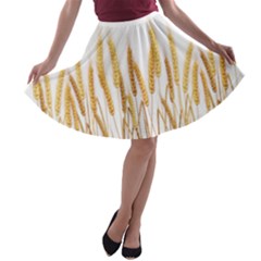 Wheat Plants A-line Skater Skirt