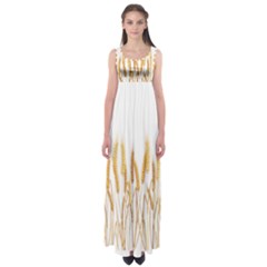 Wheat Plants Empire Waist Maxi Dress