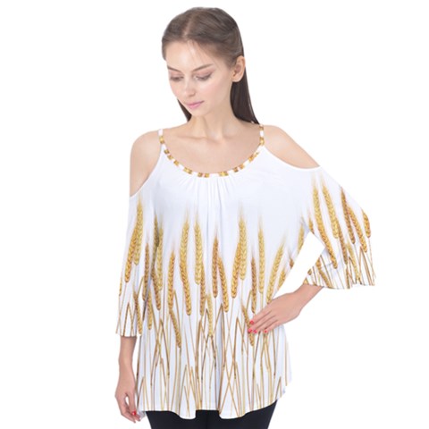 Wheat Plants Flutter Tees by Mariart