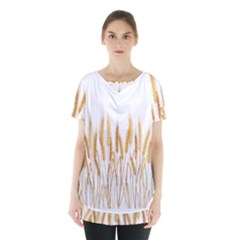 Wheat Plants Skirt Hem Sports Top