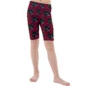 Face Cat Animals Red Kids  Mid Length Swim Shorts View1