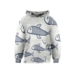 Fish Graphic Flooring Blue Seaworld Swim Water Kids  Pullover Hoodie