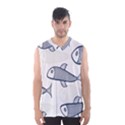 Fish Graphic Flooring Blue Seaworld Swim Water Men s Basketball Tank Top View1