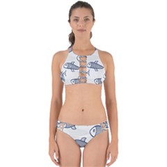 Fish Graphic Flooring Blue Seaworld Swim Water Perfectly Cut Out Bikini Set by Mariart