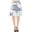 Fish Graphic Flooring Blue Seaworld Swim Water Velvet High Waist Skirt View1