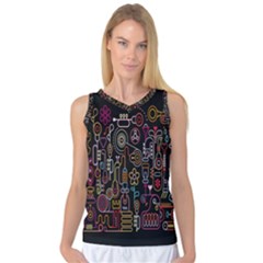 Features Illustration Women s Basketball Tank Top by Mariart