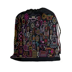 Features Illustration Drawstring Pouches (xxl)