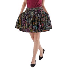 Features Illustration A-line Pocket Skirt