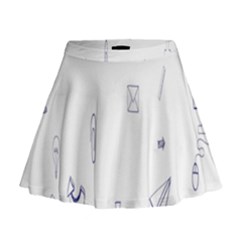 Formulas Laboratories Formulas Mathematics Chemistry Blue Mini Flare Skirt by Mariart