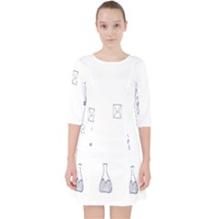 Formulas Laboratories Formulas Mathematics Chemistry Blue Pocket Dress by Mariart