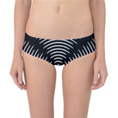 Gold Wave Seamless Pattern Black Hole Classic Bikini Bottoms