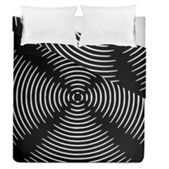 Gold Wave Seamless Pattern Black Hole Duvet Cover Double Side (queen Size)