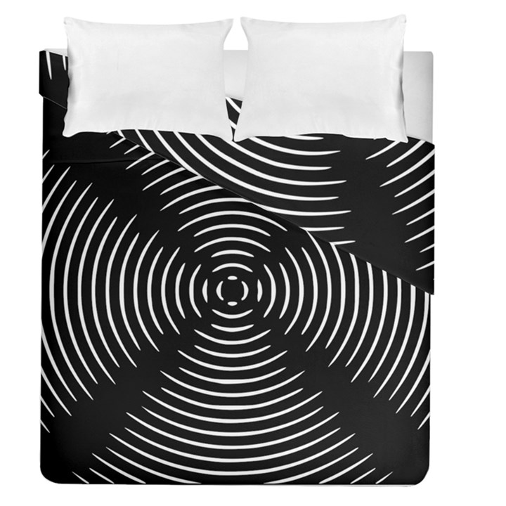 Gold Wave Seamless Pattern Black Hole Duvet Cover Double Side (Queen Size)