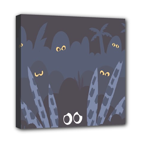 Ghost Halloween Eye Night Sinister Mini Canvas 8  X 8 