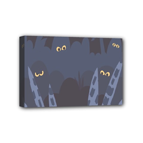 Ghost Halloween Eye Night Sinister Mini Canvas 6  X 4  by Mariart