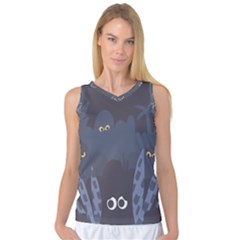 Ghost Halloween Eye Night Sinister Women s Basketball Tank Top