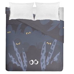 Ghost Halloween Eye Night Sinister Duvet Cover Double Side (queen Size) by Mariart