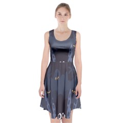 Ghost Halloween Eye Night Sinister Racerback Midi Dress