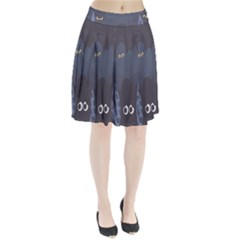 Ghost Halloween Eye Night Sinister Pleated Skirt