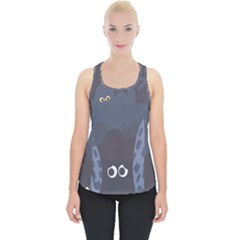 Ghost Halloween Eye Night Sinister Piece Up Tank Top by Mariart