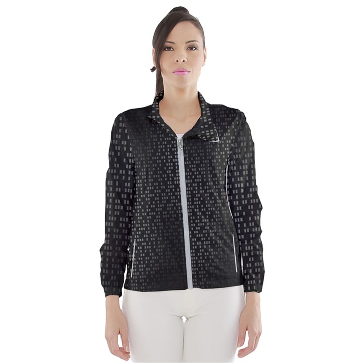 Gray Plaid Black Wind Breaker (Women)