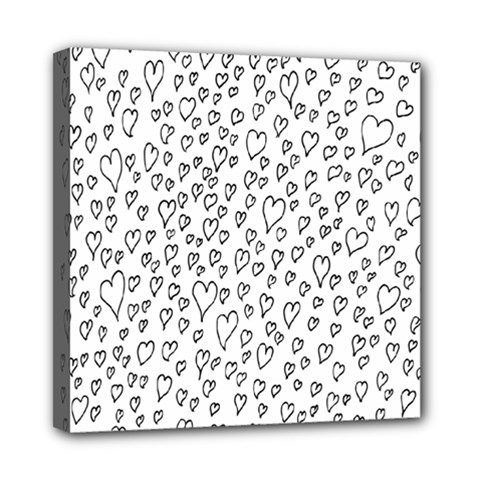 Heart Doddle Mini Canvas 8  X 8 