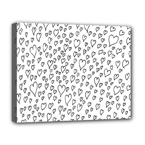 Heart Doddle Deluxe Canvas 20  X 16  