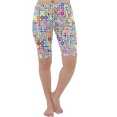 Circle Rainbow Polka Dots Cropped Leggings 