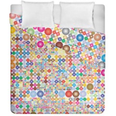 Circle Rainbow Polka Dots Duvet Cover Double Side (california King Size)