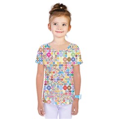 Circle Rainbow Polka Dots Kids  One Piece Tee