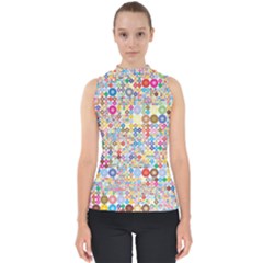 Circle Rainbow Polka Dots Shell Top