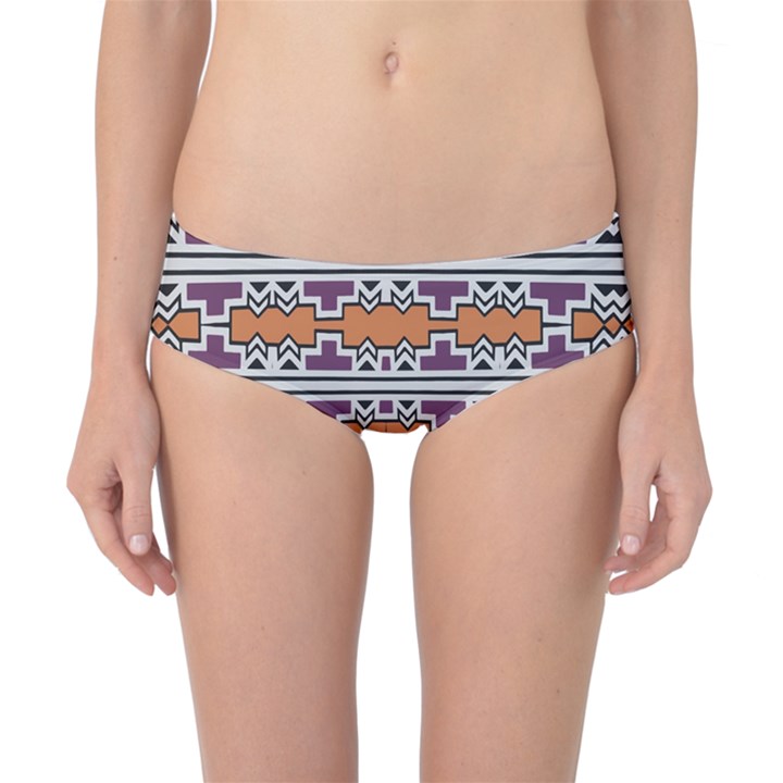 Purple and brown shapes                                  Classic Bikini Bottoms