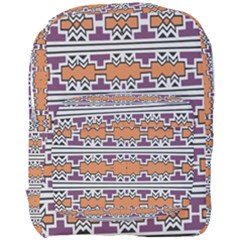 Purple And Brown Shapes                                Full Print Backpack