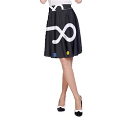 Line Circle Triangle Polka Sign A-line Skirt