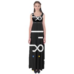 Line Circle Triangle Polka Sign Empire Waist Maxi Dress