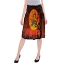 Helloween Midnight Graveyard Silhouette Midi Beach Skirt View1