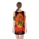 Helloween Midnight Graveyard Silhouette Shoulder Cutout One Piece View2