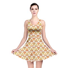 Food Pizza Bread Pasta Triangle Reversible Skater Dress by Mariart