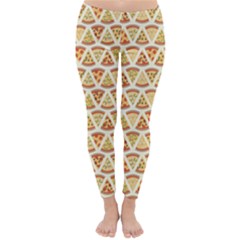 Food Pizza Bread Pasta Triangle Classic Winter Leggings by Mariart