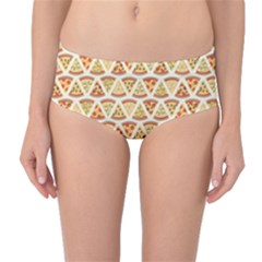 Food Pizza Bread Pasta Triangle Mid-waist Bikini Bottoms