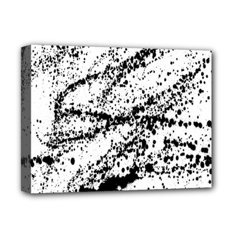 Ink Splatter Texture Deluxe Canvas 16  X 12   by Mariart