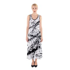 Ink Splatter Texture Sleeveless Maxi Dress